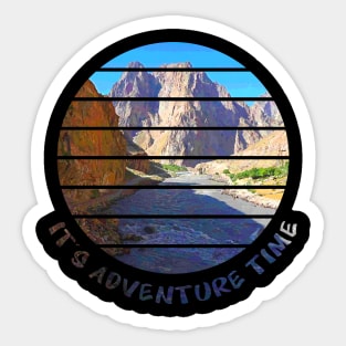 Adventure is Calling I have to go walking outside in nature and enjoy the hike in the beautiful surrounding between rivers, trees, rocks, wildlife and green fields. Hiking is a pure gem of joy.   Sticker